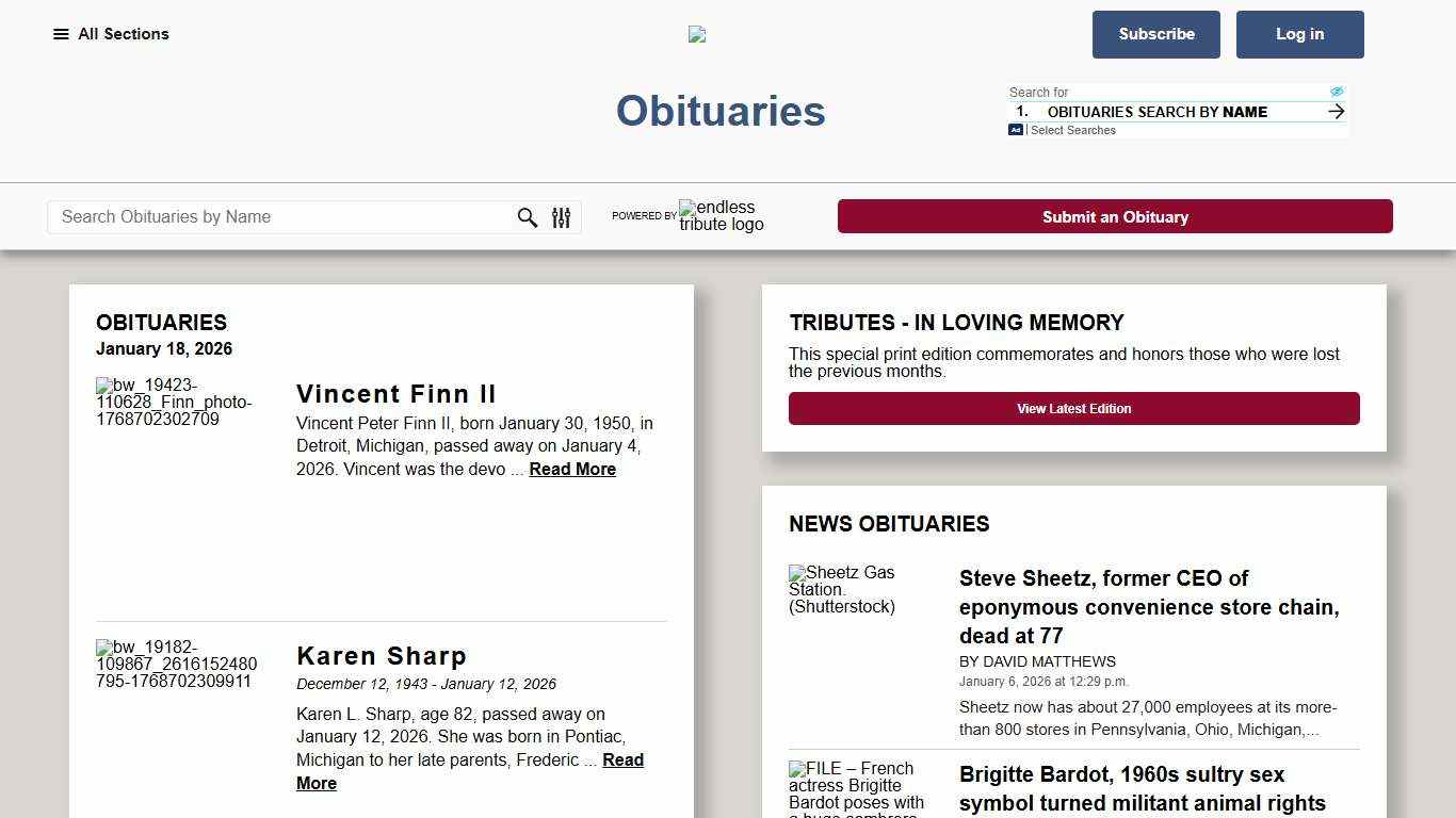 Macomb Daily Obituaries